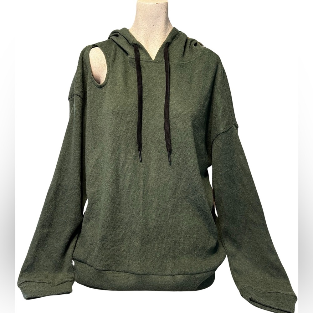 NWT | COZY LIGHT SWEATER BY NANETTE LEPORE | DUCK GREEN